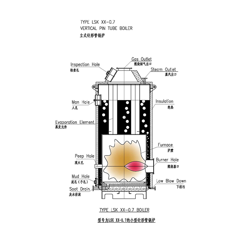 LSK Vertical Pin Tube Marine Boiler